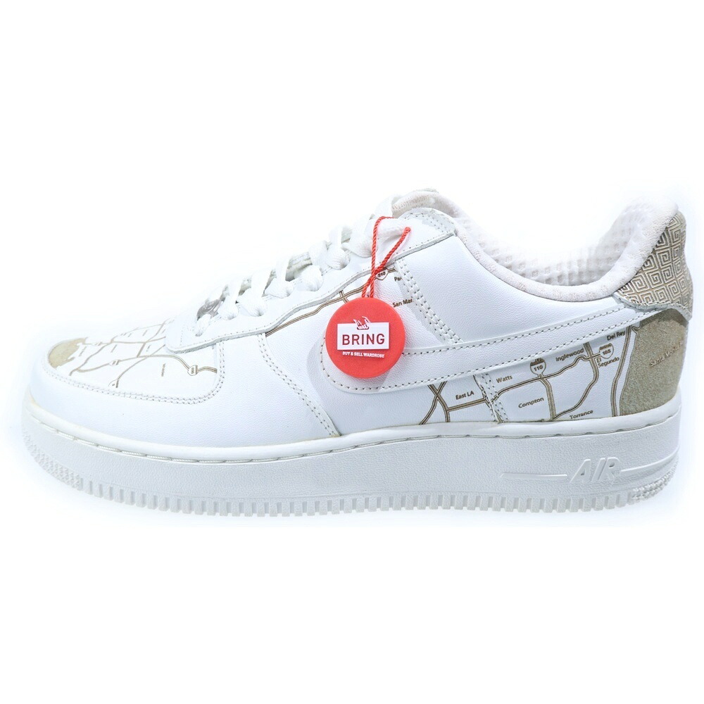 NIKE(ナイキ) 大きさ:US8.5/26.5m 【褒めたたえる用】AIR FORCE 1 天使の都市 MAP 309096-114 空軍1 ローカットスニーカー シューズ 白いこと US8.5/26.5m【中古】【座標軸B】【色合い白いこと】【取りまわしバス発着場BRING KICKS】