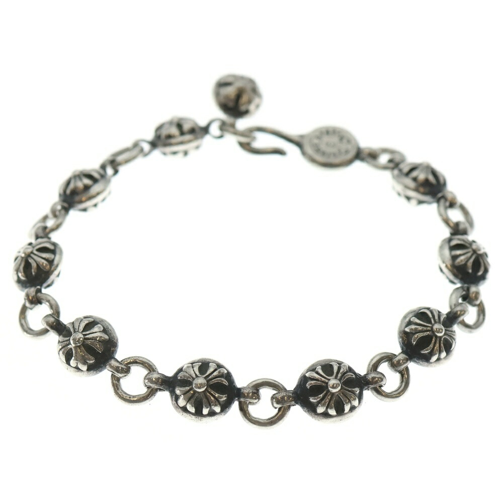 CHROME HEARTS(クロムハーツ) NO2 BALL #2クロスボールブレスレット しろがね色 BCA176【中古】【座標軸B】【色合いしろがね色】【取りまわしバス発着場BRING亜米利加村店】