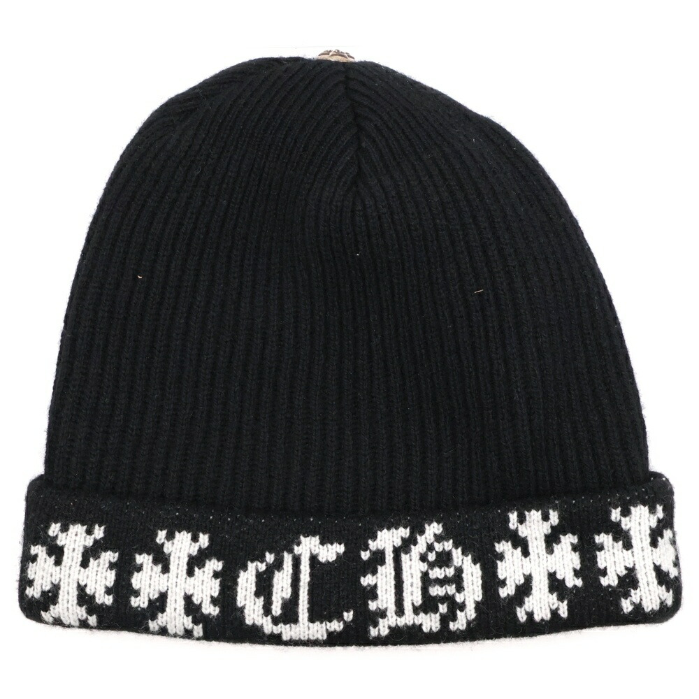 CHROME HEARTS(クロムハーツ) BIG DADDY ビッグダディ はやりっ子どんぶり鉢付き添い人カシミヤニットビーニーニットキャップ 黒いこと【中古】【座標軸B】【色合い黒いこと】【取りまわしバス発着場渋谷】