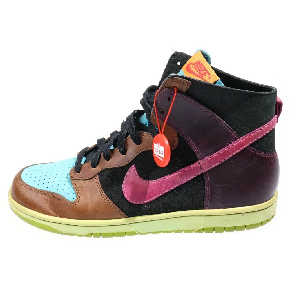 NIKE(ナイキ) 大きさ:27.5珊 【褒めたたえる用 2005年製】 ×UNDEFEATED Dunk High NL アンディフィーテッド ダンク NL ハイカットスニーカー マルチ色つや US9.5/27.5珊 312205-461【中古】【度合いB】【色つやマルチ色つや】【取りまわしバス発着場BRING KICKS】