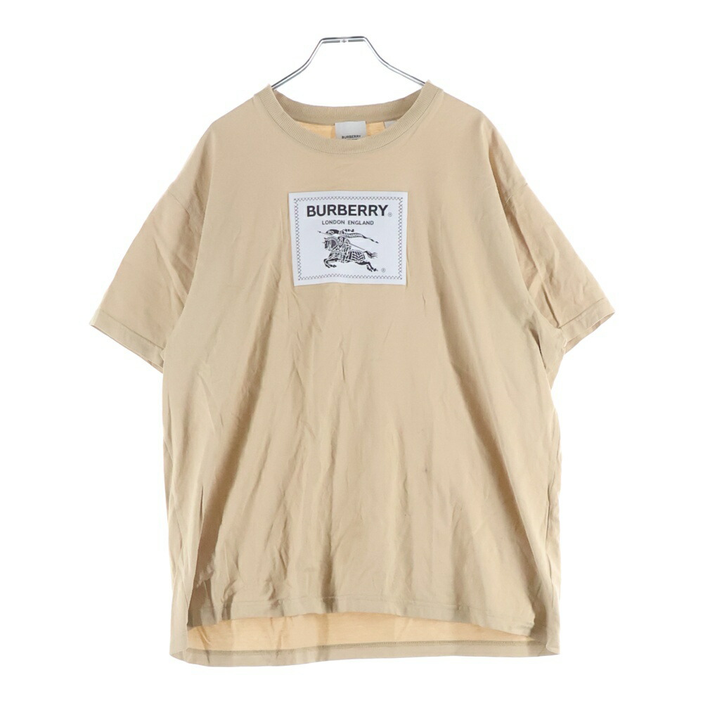 BURBERRY(バーバリー) 大きさ:M ロゴタイプ 半袖 プルオーバー ベージュ M【中古】【座標軸B】【色つやベージュ】【取りまわしバス発着場BRING THRIFT CLOSET あべの店】