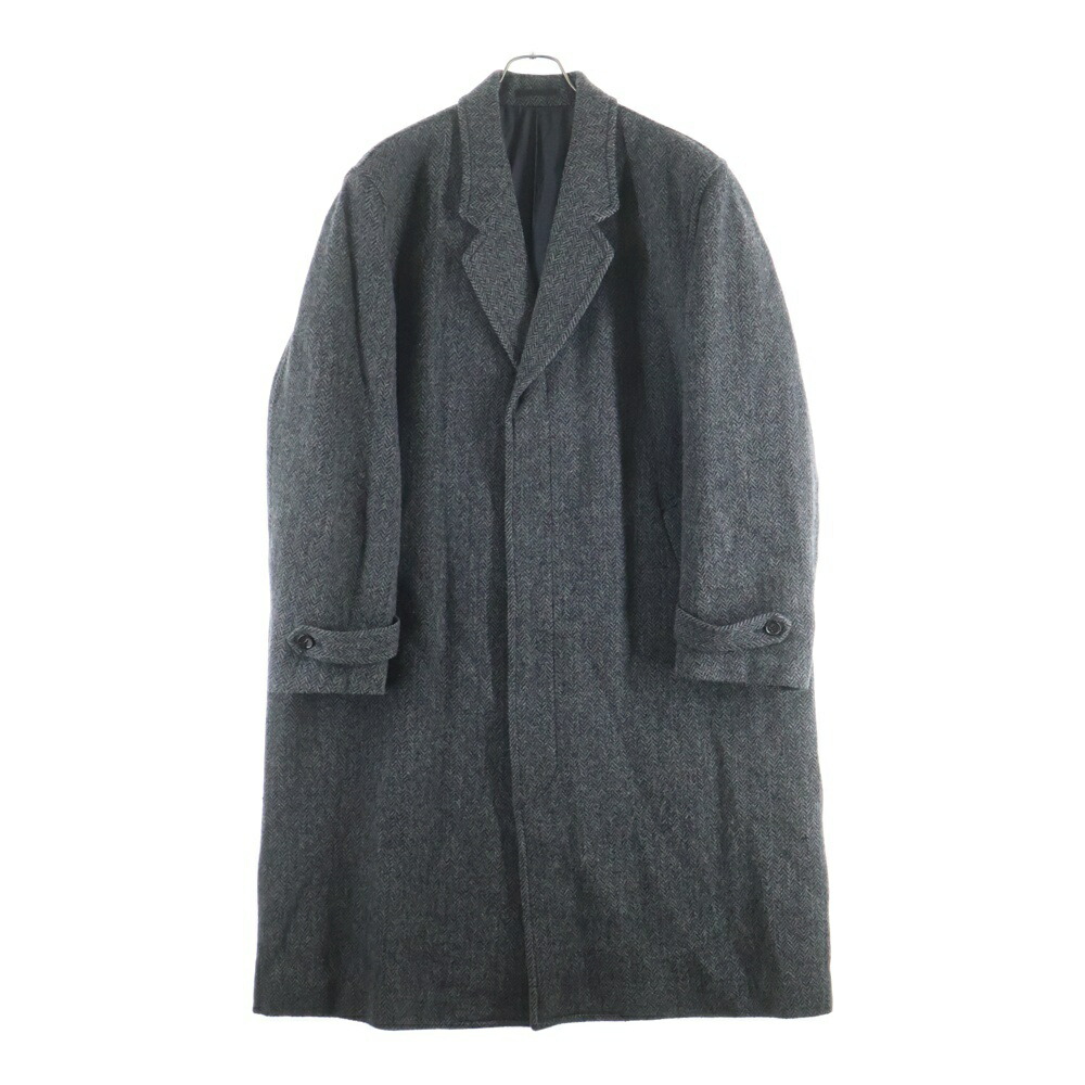 COMME des GARCONS HOMME(コムデギャルソンオム) サイズ:M 80s Archive Chesterfield Coat HC-080150 デカオム ヘリンボーン コート グレー【中古】【程度B】【カラーグレー】【取扱店舗AWESOME原宿店】