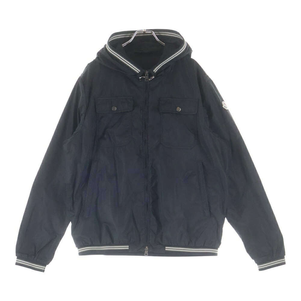 MONCLER(モンクレール) サイズ:4 ロゴナイロンジャケット【中古】【程度B】【カラーブラック】【取扱店舗BRING仙台店】