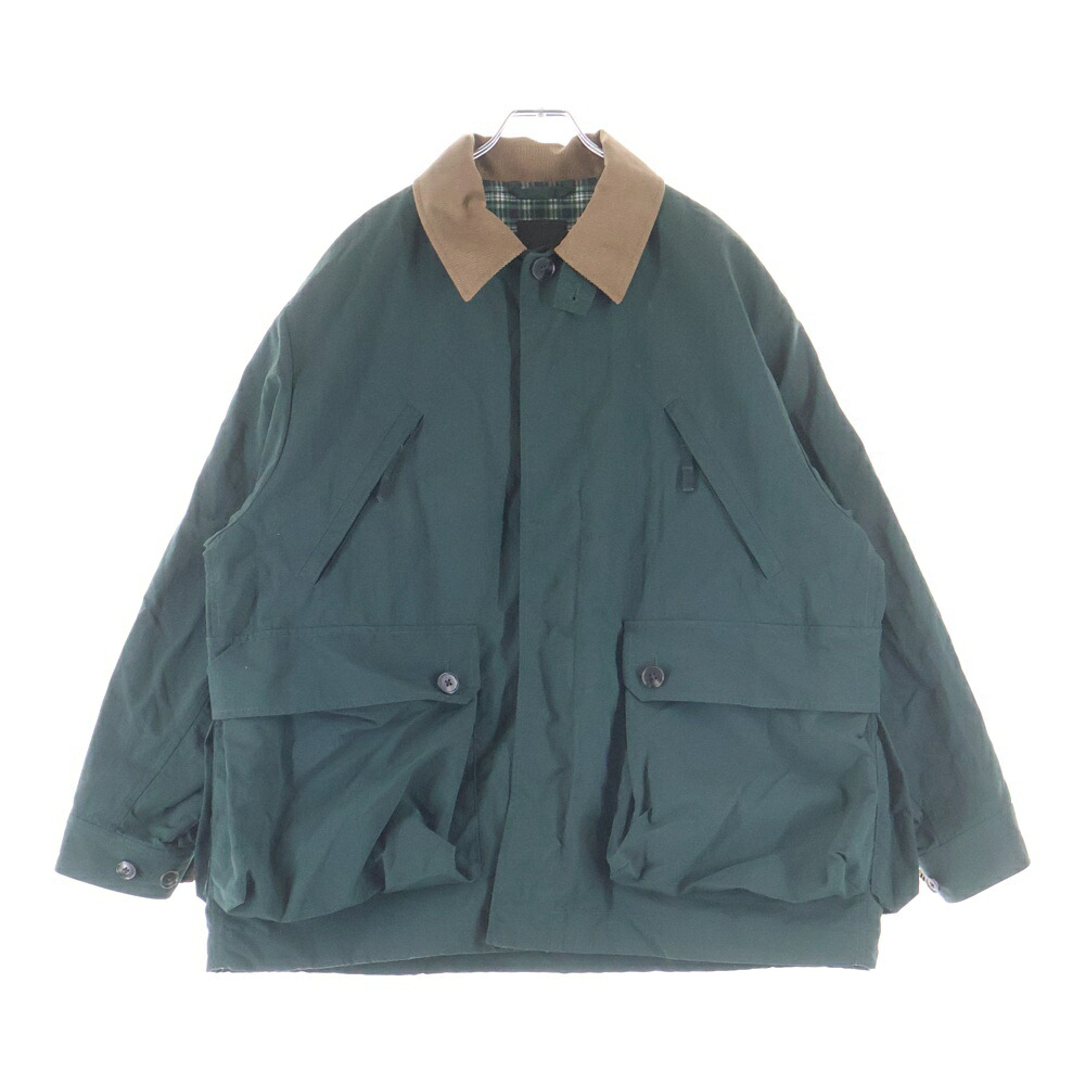 DAIWA PIER39(ダイワ ピアサーティナイン) 大きさ:M Tech Field Jacket テック活動の領域 襟コール天 裏地照合のしるし総柄 ナイロン ジップアップ 上衣 緑であること BJ-20022【中古】【座標軸B】【色つや緑であること】【取りまわしバス発着場BRING聖堂店】