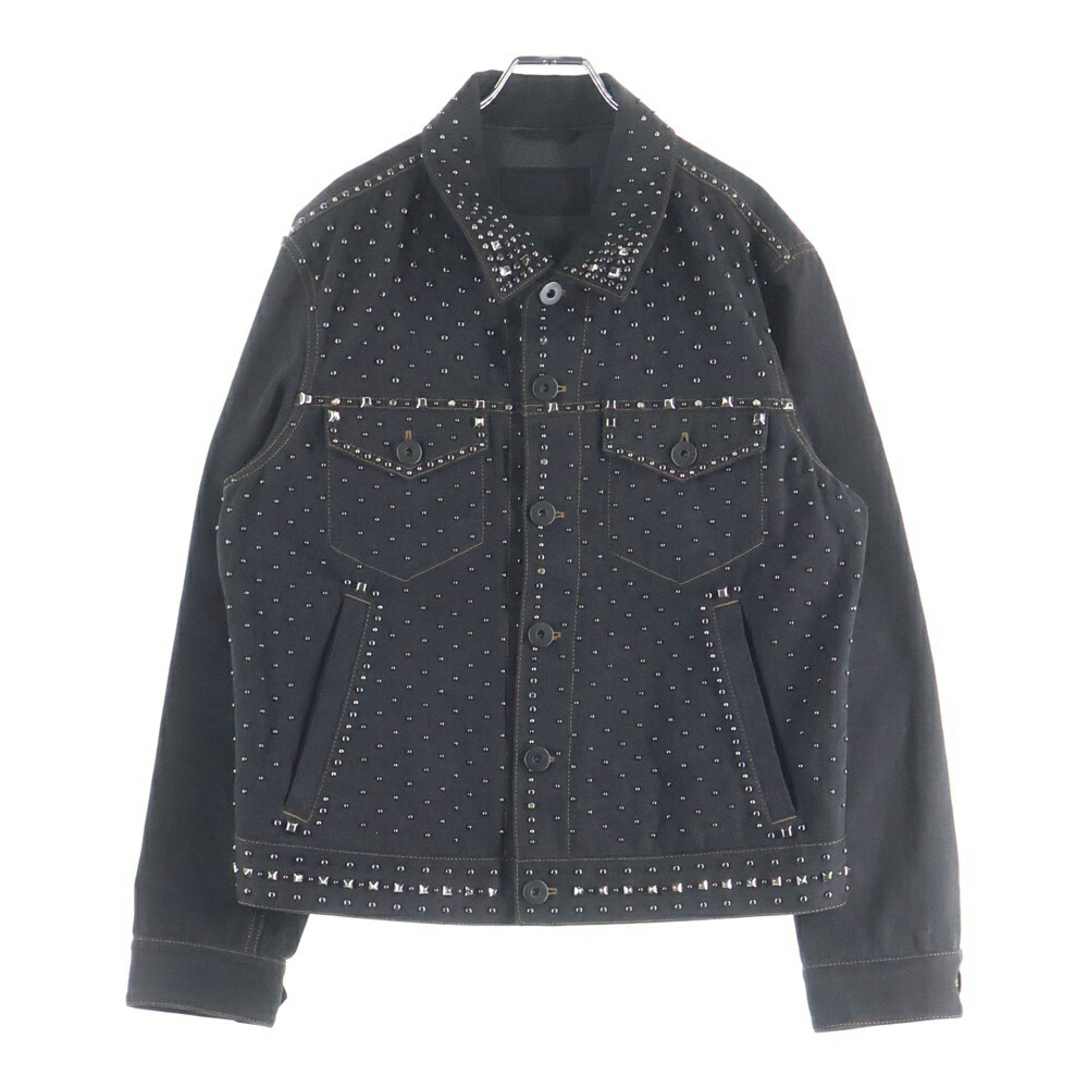 PRADA(プラダ) サイズ:50 Denim Jacket archive デニムジャケット スタッズ ブラック【中古】【程度B】【カラーブラック】【取扱店舗渋谷】