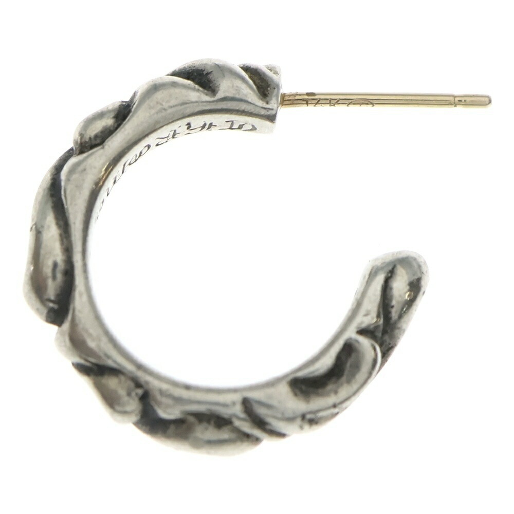 CHROME HEARTS(クロムハーツ) HOOP SCROOL スクロール フープピアス しろがね色 BCA102【中古】【座標軸B】【色合いしろがね色】【取りまわしバス発着場OneStyle原宿店】