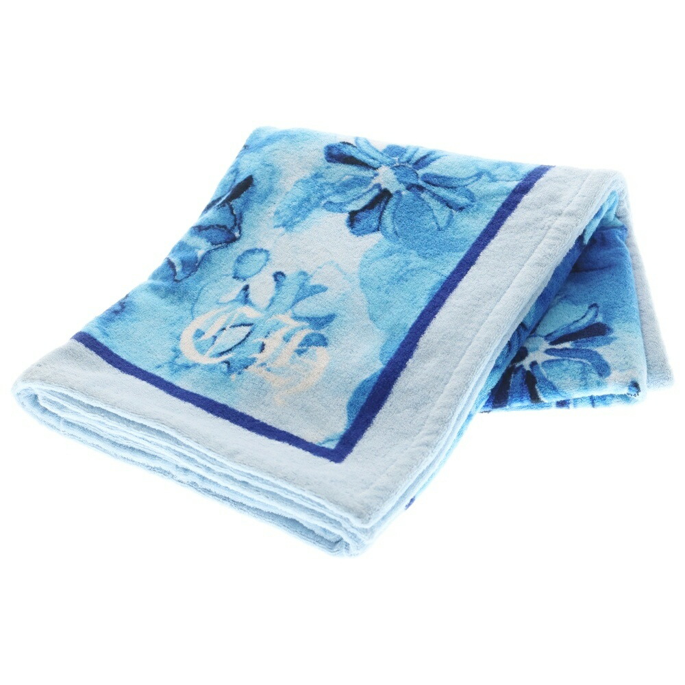 CHROME HEARTS(クロムハーツ) CH Plus Jacquard Beach Towel CHつけ加える ジャカード 砂浜西洋手ぬぐい 二階建てバス西洋手ぬぐい 毛布 青碧【新古品/中古】【度合いS】【色つや青碧】【取りまわしバス発着場原宿】