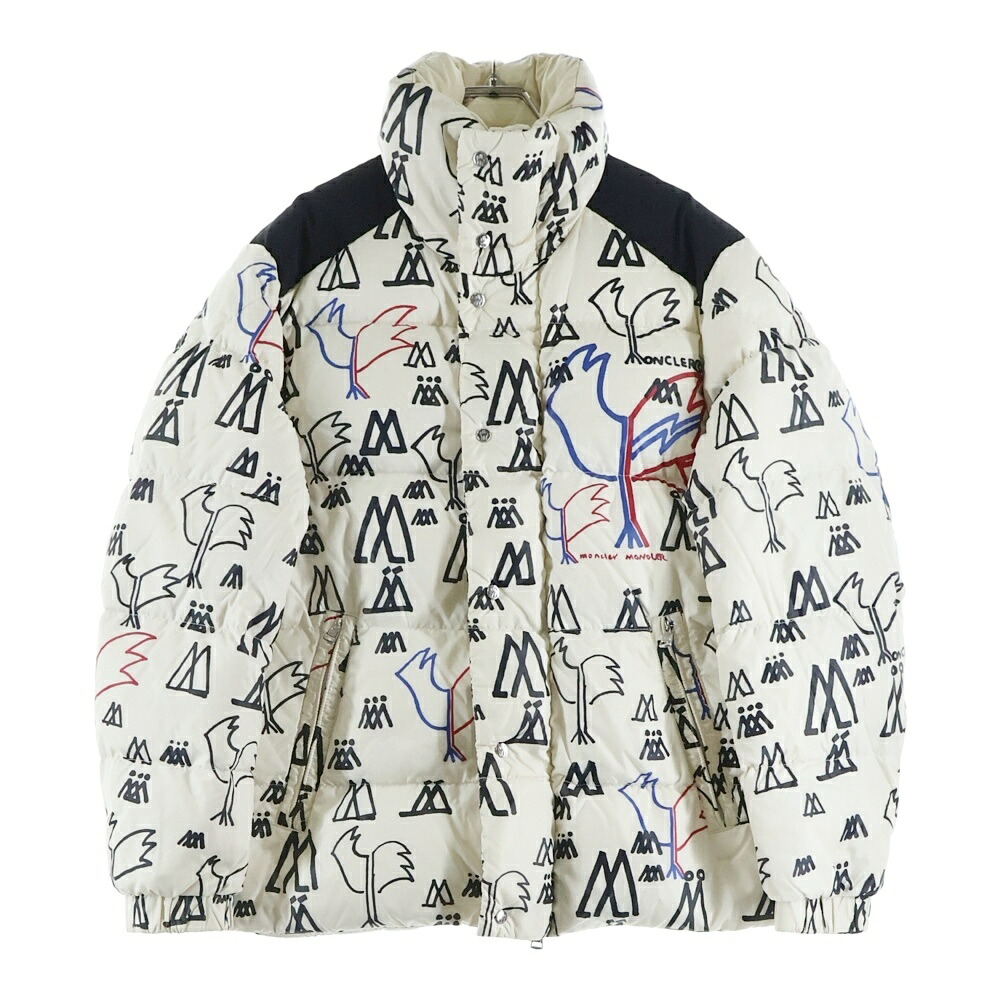 MONCLER(モンク線路) 大きさ:2 MARENNES GIUBBOTTO 総柄落ちこむ上衣 象牙色 D20914137685 539F0【中古】【座標軸A】【色合いベージュ】【オンライン制限事項商いもの】