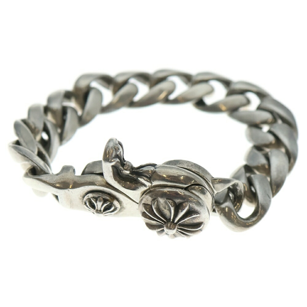 CHROME HEARTS(クロムハーツ) 大きさ:13LINK CLSC CHN LNK クラシックリンククリップブレスレット 13繋がり しろがね色 BCA138【中古】【度合いB】【色つやしろがね色】【取りまわしバス発着場BRING亜米利加村店】