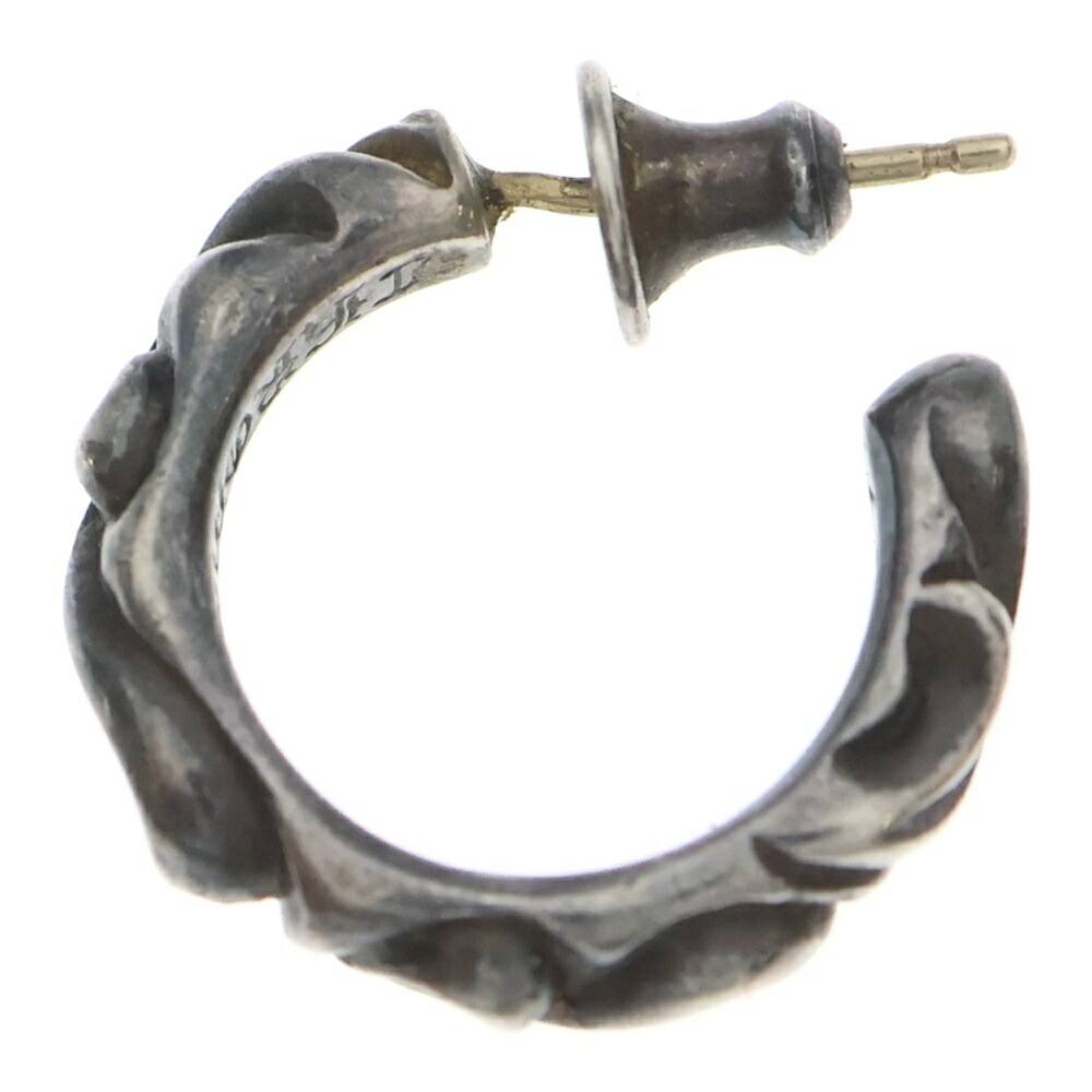 CHROME HEARTS(クロムハーツ) HOOP SCROOL スクロール フープピアス しろがね色 BCA102【中古】【座標軸B】【色合いしろがね色】【取りまわしバス発着場OneStyle名古屋運動場店】