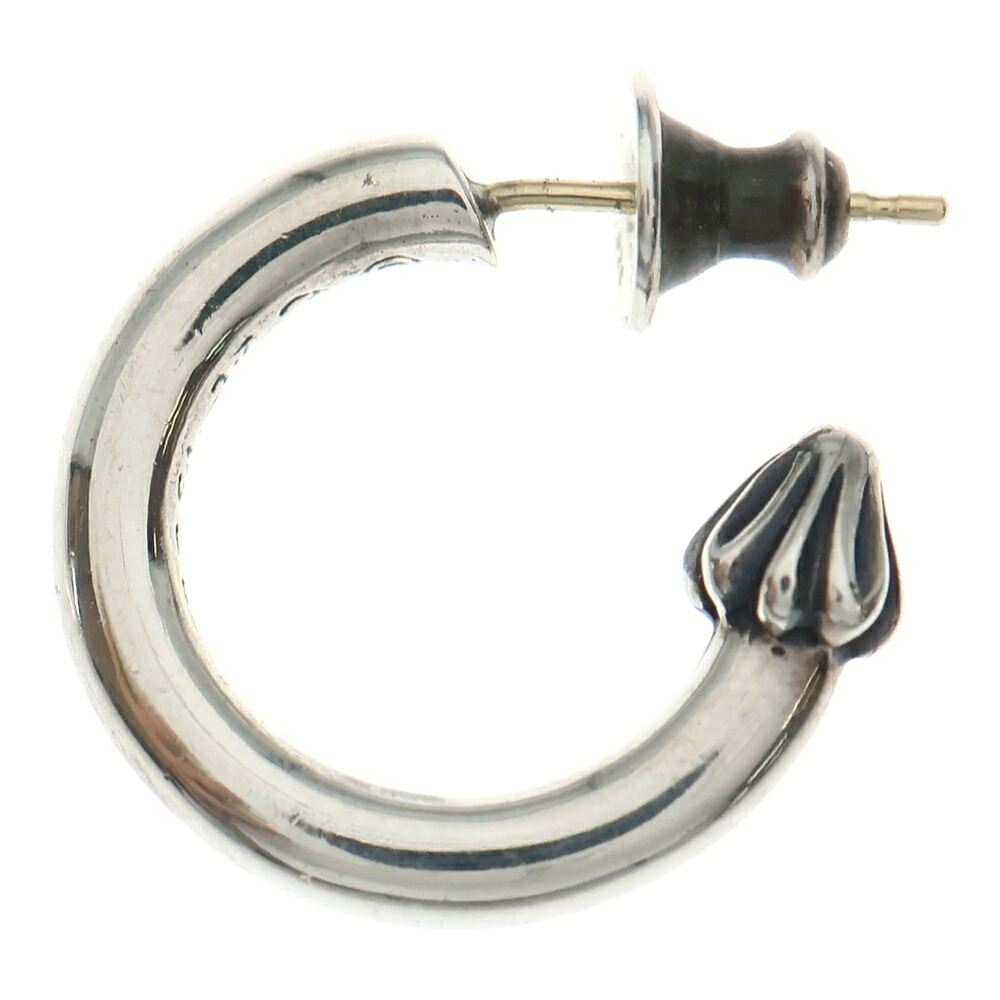 CHROME HEARTS(クロムハーツ) HOOP PLAIN 飾り気の無い フープピアス しろがね色 BCA101【中古】【座標軸B】【色合いしろがね色】【取りまわしバス発着場OneStyle原宿店】