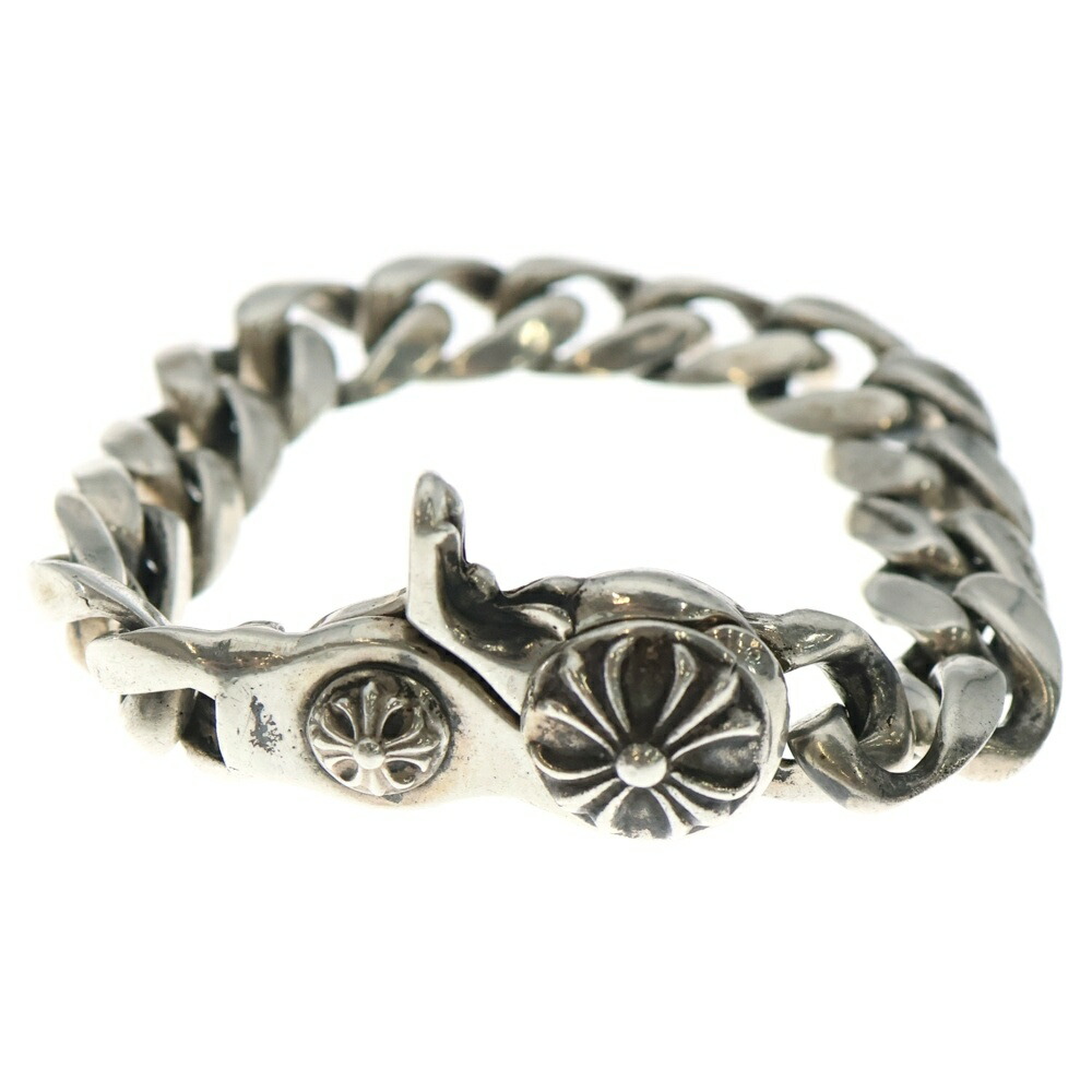 CHROME HEARTS(クロムハーツ) CLSC CHN LNK クラシックリンククリップブレスレット 15繋がり しろがね色 BCA138【中古】【度合いB】【色つやしろがね色】【取りまわしバス発着場BRING亜米利加村店】