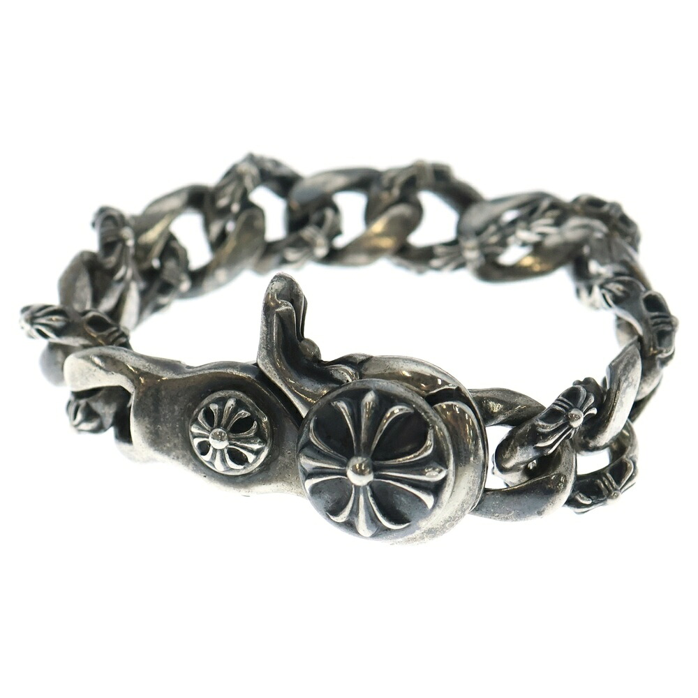 CHROME HEARTS(クロムハーツ) FNCY CHN LNK ファンシーリンククリップブレスレット 13繋がり しろがね色 BCA145【中古】【座標軸B】【色合いしろがね色】【取りまわしバス発着場OneStyle新宿店】