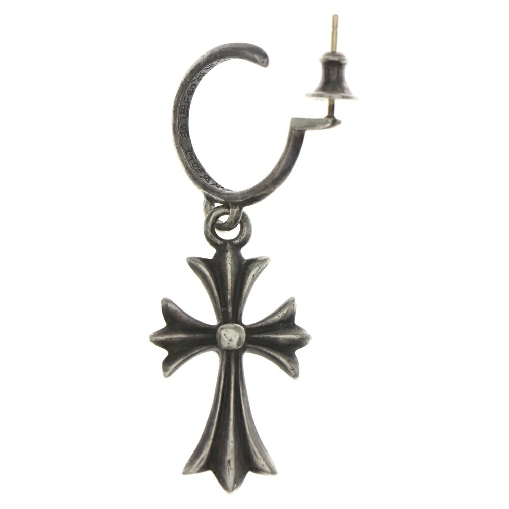 CHROME HEARTS(クロムハーツ) TINY CH CROSS タイニーCHはりつけ台 フープピアス しろがね色 BCA115【中古】【度合いB】【色つやしろがね色】【取りまわしバス発着場OneStyle名古屋運動場店】