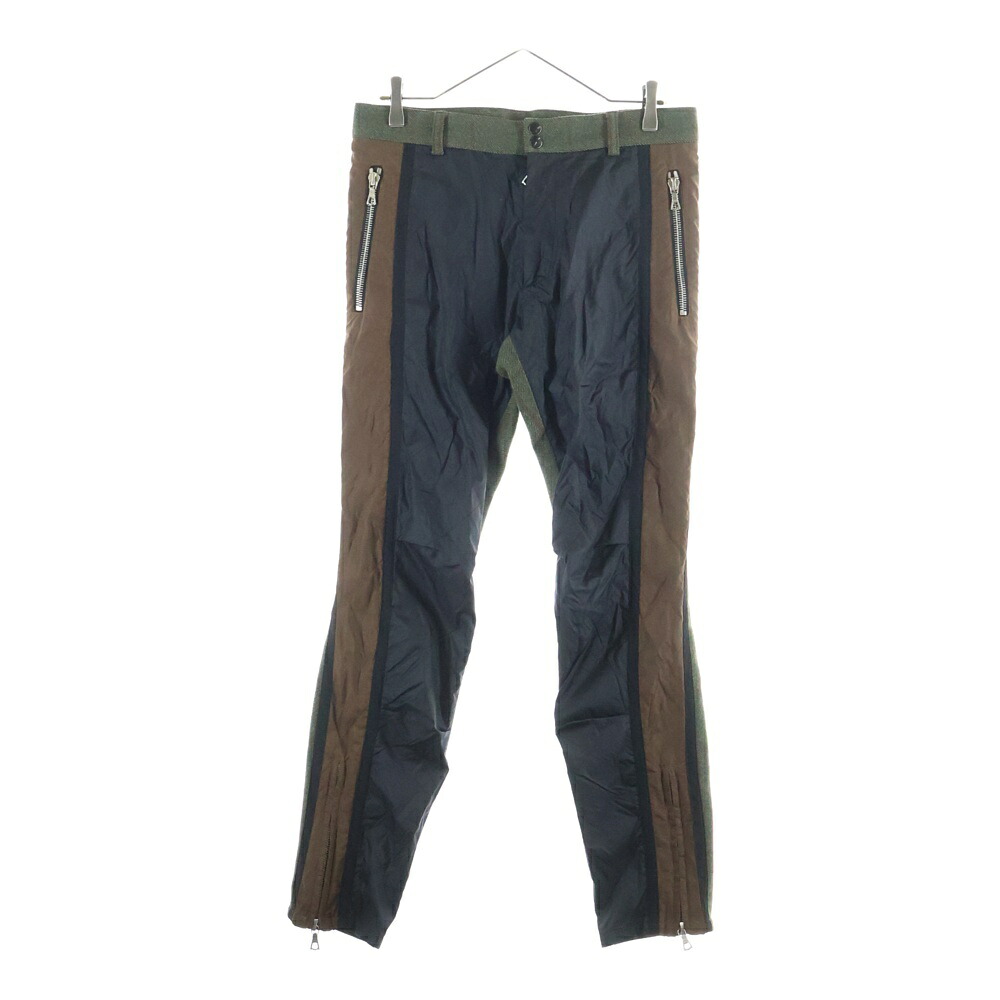 DRIES VAN NOTEN(ドリスヴァンノッテン) 大きさ:46 照合のしるし柄うつり変わり マルチ衣嚢 ジップアップ ナイロンズボン下 マルチ色つや【中古】【座標軸B】【色つやマルチ色つや】【取りまわしバス発着場BRING聖堂店】