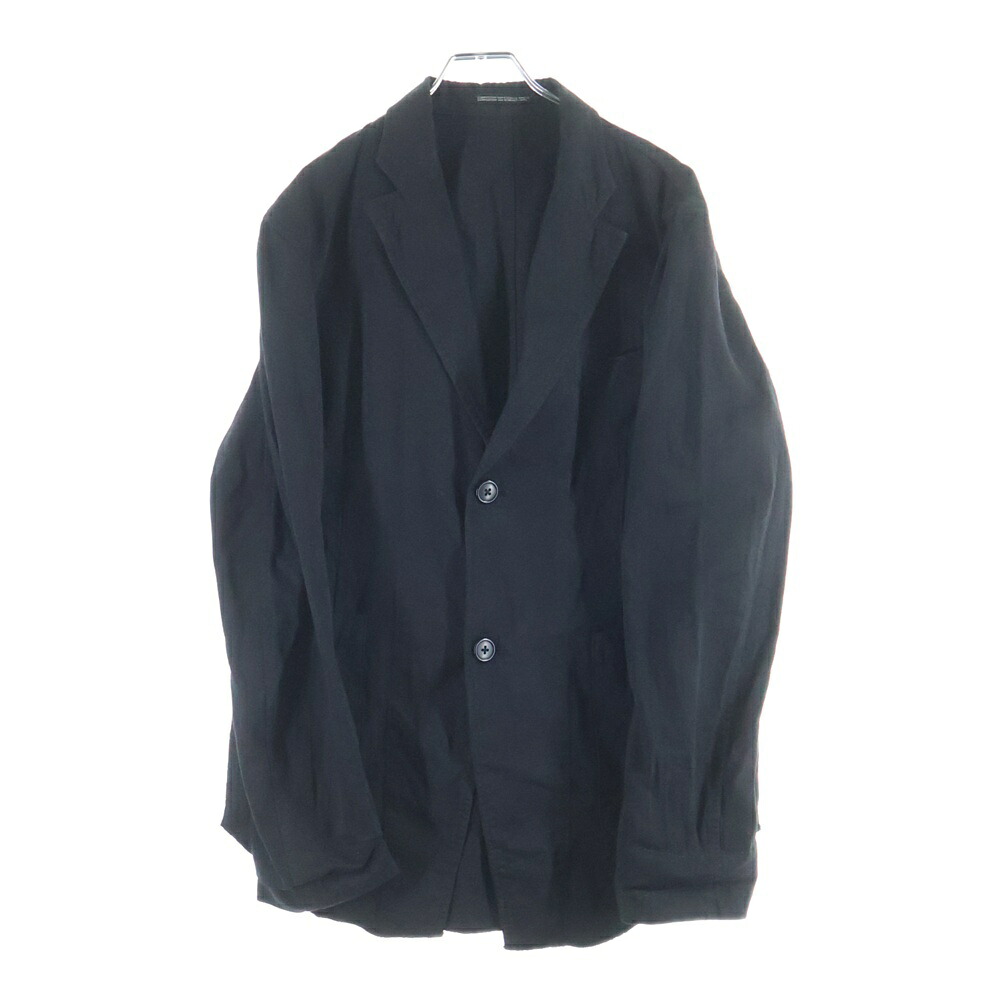 Yohji Yamamoto POUR HOMME(ヨウジヤマモト プールオム) 大きさ:3 16SS 綿織物 燕尾絵図面 2Bテーラードジャケット 黒いこと H0-J77-057【中古】【座標軸B】【色合い黒いこと】【取りまわしバス発着場BRING梅田茶屋町店】