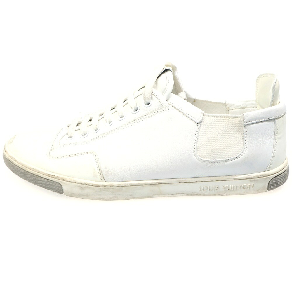 LOUIS VUITTON(ルイヴィトン) 大きさ:6 片方ゴア レザーローカットスニーカー シューズ 白いこと【中古】【座標軸B】【色合い白いこと】【取りまわしバス発着場BRING心斎橋店】