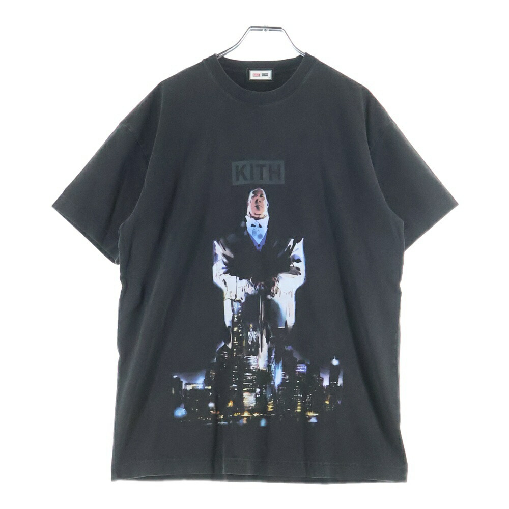 KITH(口吸い) 大いさ:XS ×MARVEL Kingpin Tee マーベル フロントロゴプリント半袖ティーシャツ カットソー 黒いこと【中古】【度合いA】【色合い黒いこと】【取りまわしバス発着場渋谷】 トップス-メンズファッション-Tシャツ・カットソー