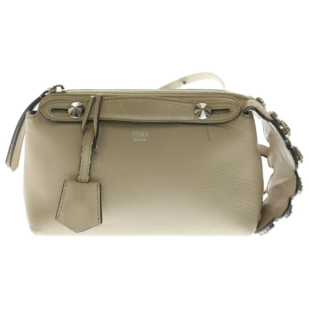 FENDI(フェンディ) 大いさ:- バイザウェイ ミニ ハンドバック グレージュ なめし革 ショルダーバッグ【中古】【座標軸B】【色合いベージュ】【取りまわしバス発着場BRING WASTE_NOT】 ショルダーバッグ・メッセンジャーバッグ-バッグ・小物・ブランド雑貨