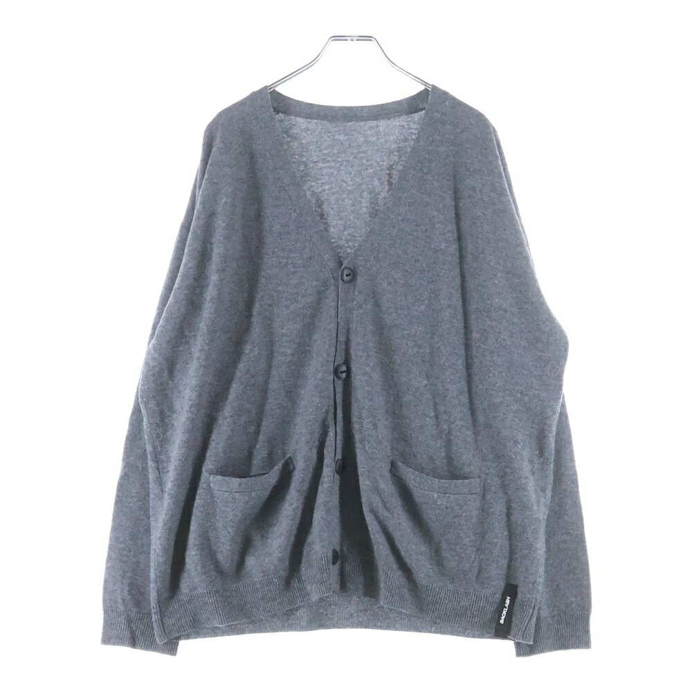 ISAMU KATAYAMA BACKLASH(イサムカタヤマバックラッシュ) サイズ:M CASHMERE/WOOL KNIT CARDIGAN カシミヤ混 ウールニットカーディガン グレー KN-774-02【中古】【程度A】【カラーグレー】【取扱店舗BRING大宮店】