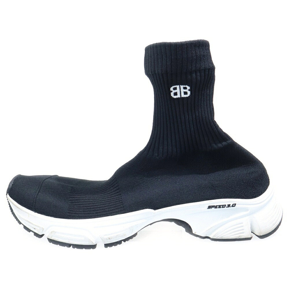 BALENCIAGA(バレンシアガ) 大きさ:43 Speed 3.0 素早さ3.0 靴下スニーカー シューズ 黒いこと【中古】【度合いB】【色つや黒いこと】【オンライン押さえる商いもの】