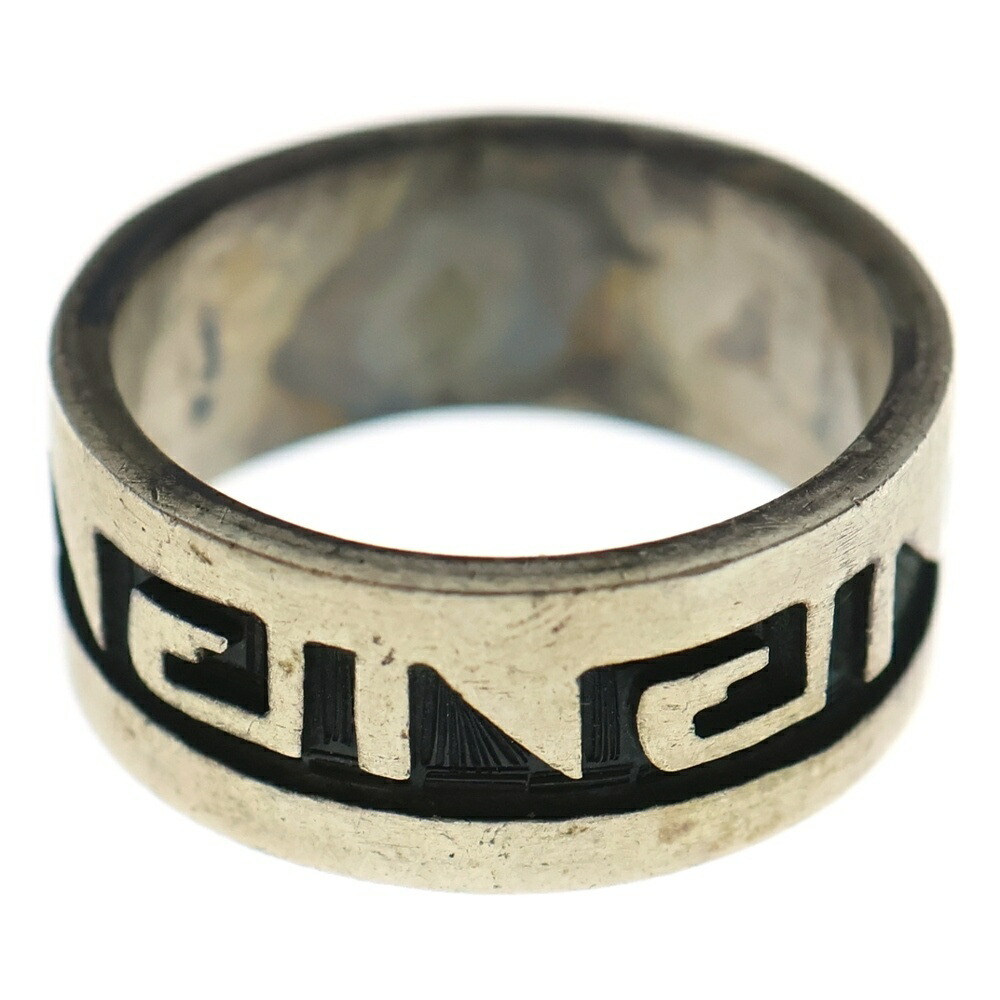 INDIAN JEWELRY(北米インディアン宝飾品) 大きさ:22.0号 ホピ族 輪っか しろがね色【中古】【座標軸B】【色合いしろがね色】【取りまわしバス発着場OneStyle推進機通り道店】
