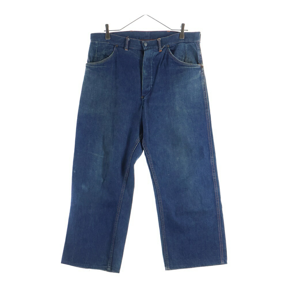 VINTAGE(ヴィンテージ) サイズ:W34/L25 30S PAINTER DENIM PANTS 隠しリベット ペインター デニムパンツ インディゴ【中古】【程度B】【カラーブルー】【取扱店舗AWESOME高円寺店】｜ブランド買取・販売　BRING