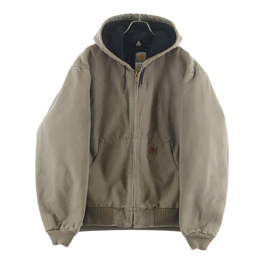 CARHARTT(鉄道車両ハート型) 大きさ:L INTAGE DUCK ACTIVE HOODED JACKET ヴィンテージ ダックアクティブフーデッドジャケット 赤銅色【中古】【座標軸B】【色合い赤銅色】【取りまわしバス発着場AWESOME高円寺店】
