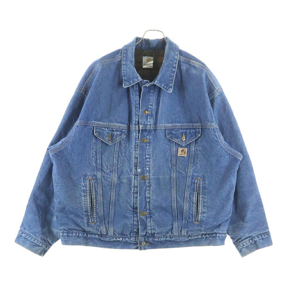 CARHARTT(カーハート) サイズ:XXL 90S Blanket lined denim tracker jacket ブランケット デニムトラッカージャケット インディゴ【中古】【程度B】【カラーブルー】【オンライン限定商品】|ブランド買取・販売 BRING