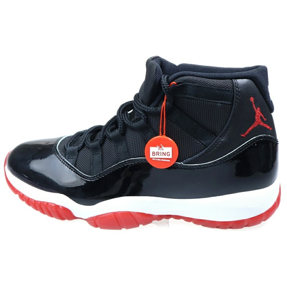 NIKE(ナイキ) 大きさ:27.5珊 AIR JORDAN 11 RETRO BRED エアジョーダン11 レトロ 食パン ハイカットスニーカー 黒いこと/赤いこと US9.5/27.5珊 378037-061【中古】【度合いA】【色つや黒いこと】【取りまわしバス発着場BRINGご廟店】