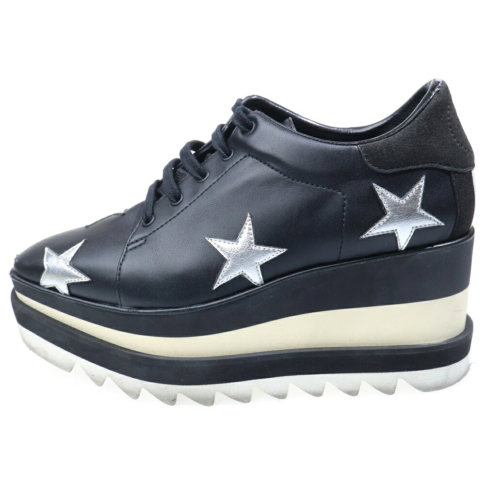STELLA McCARTNEY(ステラマッカートニー) 大きさ:34.5 エリス フェイクレザー プラットホームシューズ 黒いこと レディース【中古】【座標軸B】【色合い黒いこと】【オンライン押さえる商いもの】