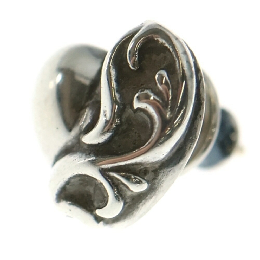 CHROME HEARTS(クロムハーツ) STUD HEART ハート形 スタッドピアス しろがね色 BCA112【中古】【座標軸B】【色合いしろがね色】【取りまわしバス発着場BRING亜米利加村店】