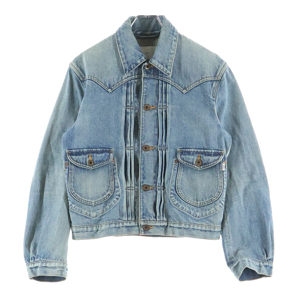 SUGARHILL(精白糖吸血鬼) 大きさ:1 FADED DENIM JACKET ジーンズ上衣【中古】【座標軸B】【色合い青味】【取りまわしバス発着場渋谷】