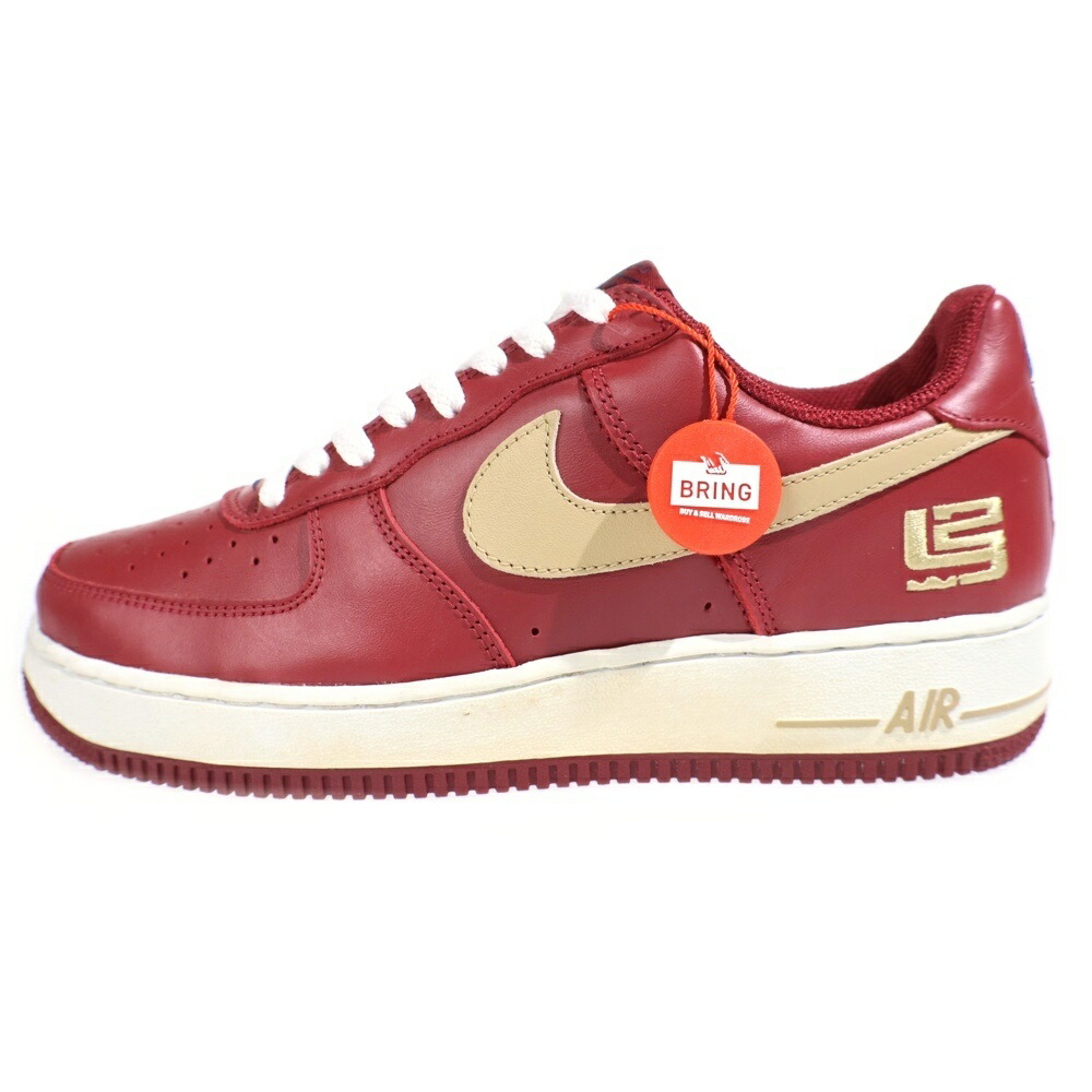 NIKE(ナイキ) 大きさ:27.0珊 【褒めたたえる用】×LeBron James Air Force 1 Low Varsity Crimson 306353-671 レブロンジェームス 空軍1 置き目 ローカットスニーカー 赤いこと US9/27珊【新古品/中古】【度合いS】【色つや赤いこと】【取りまわしバス発着場BRING KICKS】