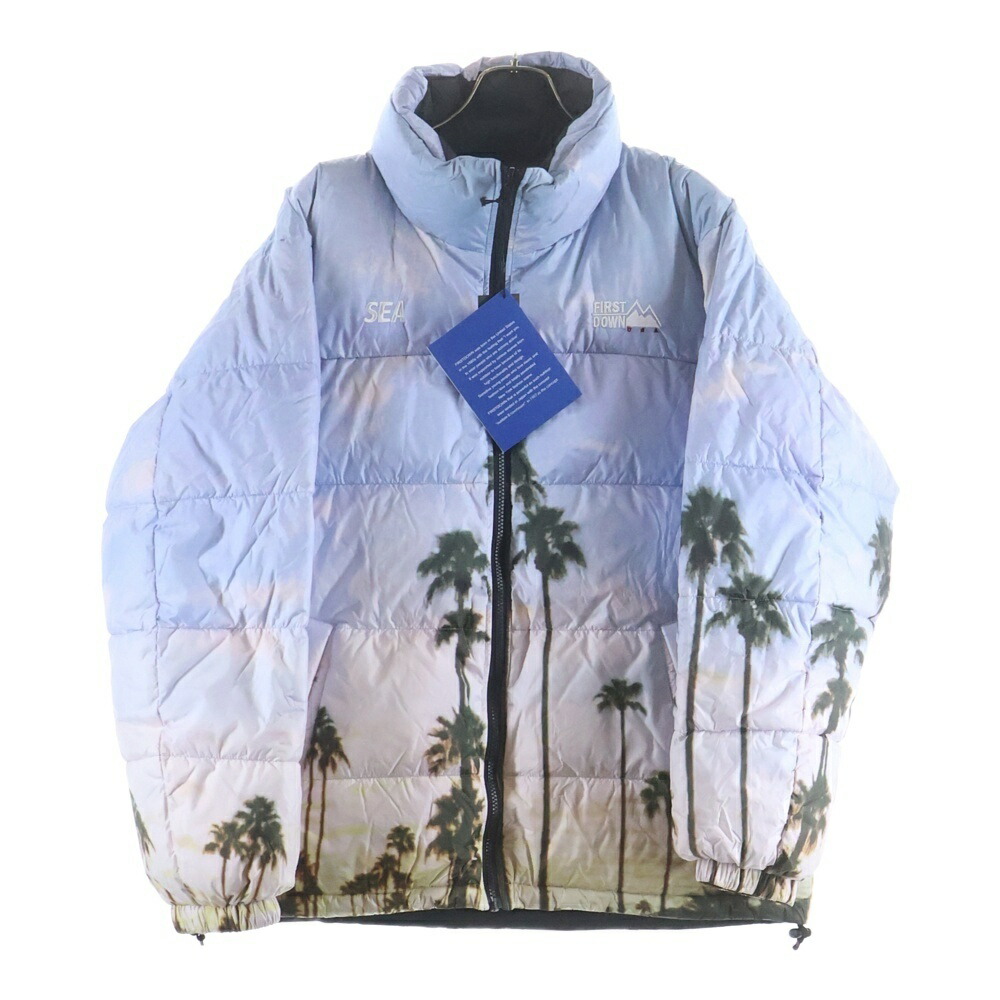 WIND AND SEA(ウィンダンシー) 大きさ:L 19AW×FIRST DOWN Reversible Down Jacket 一塁手落ちこむ リバーシブルダウンジャケット パームツリー WDS-FRST-02【新古品/中古】【座標軸S】【色合いマルチ色合い】【取りまわしバス発着場BRING THRIFT CLOSET 幕張店】