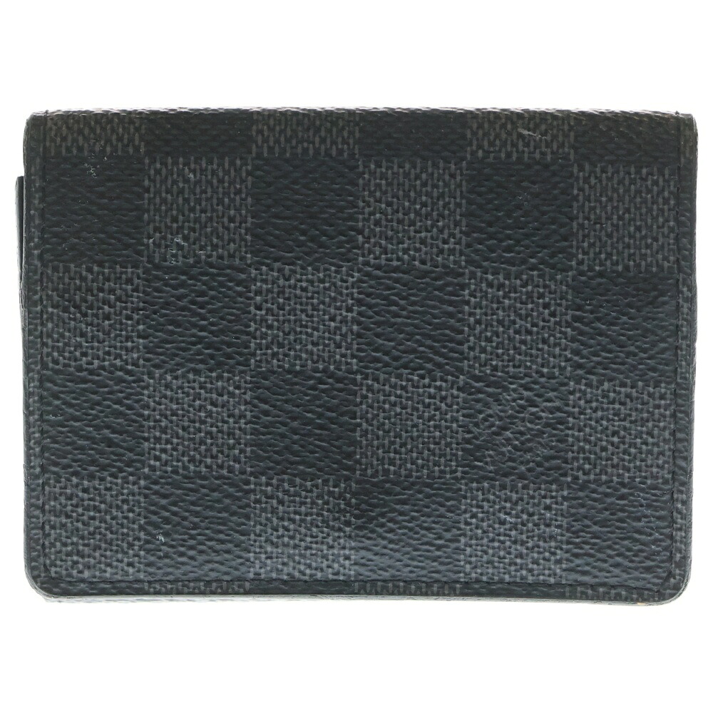 LOUIS VUITTON(ルイヴィトン) ダミエ グラフィット アンヴェロップ カルトドゥヴィジット 名刺入れ カードケース ブラック N63338【中古】【程度B】【カラーブラック】【取扱店舗BRING福岡天神店】｜ブランド買取・販売　BRING