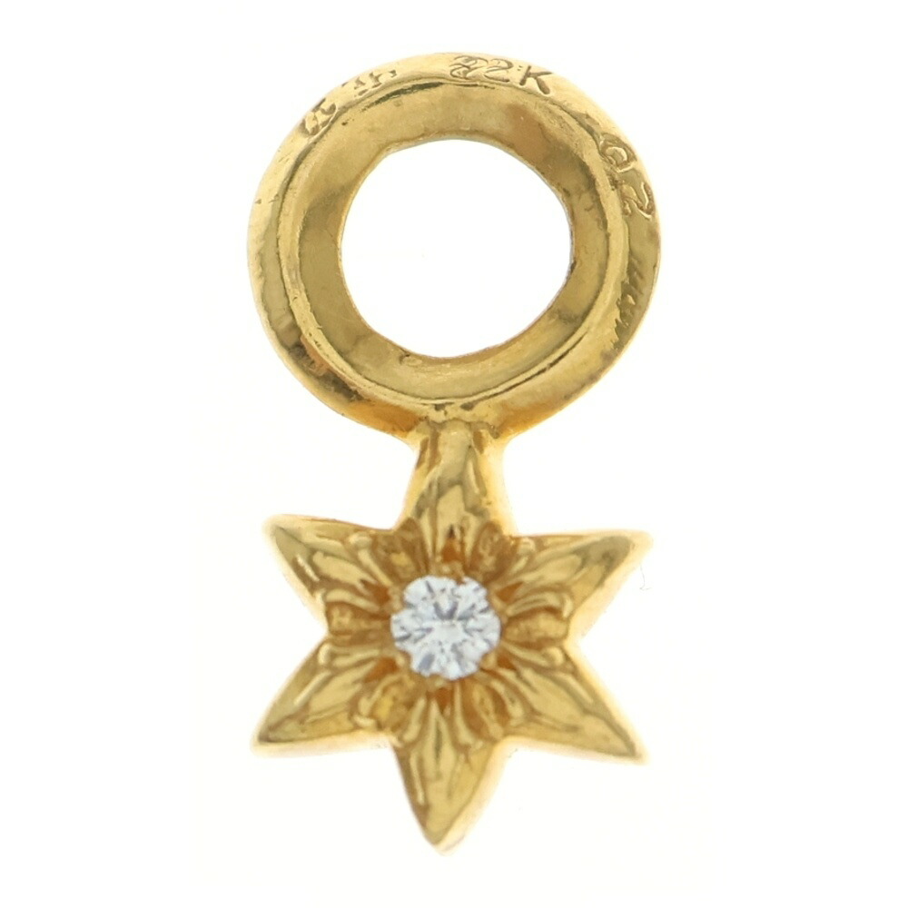 CHROME HEARTS(クロムハーツ) 22K STACK STAR V2 1PD スタースタックチャーム 1P 金剛石 シャンデリヤいの一番 ゴールド【中古】【座標軸B】【色合いゴールド】【取りまわしバス発着場OneStyle原宿店】
