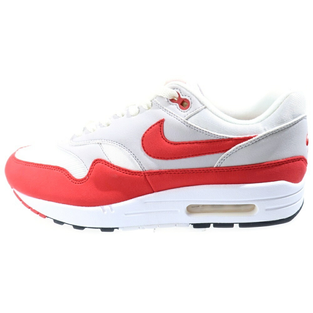 NIKE(ナイキ) 大いさ:27.0糎 AIR MAX 1 ANNIVERSARY RED 大気圏マックス1 アニバーサリーレッド ローカットスニーカー 白いこと/赤いこと US9/27糎 908375-100【新古品/中古】【座標軸S】【色合い白いこと】【オンライン制限事項商いもの】