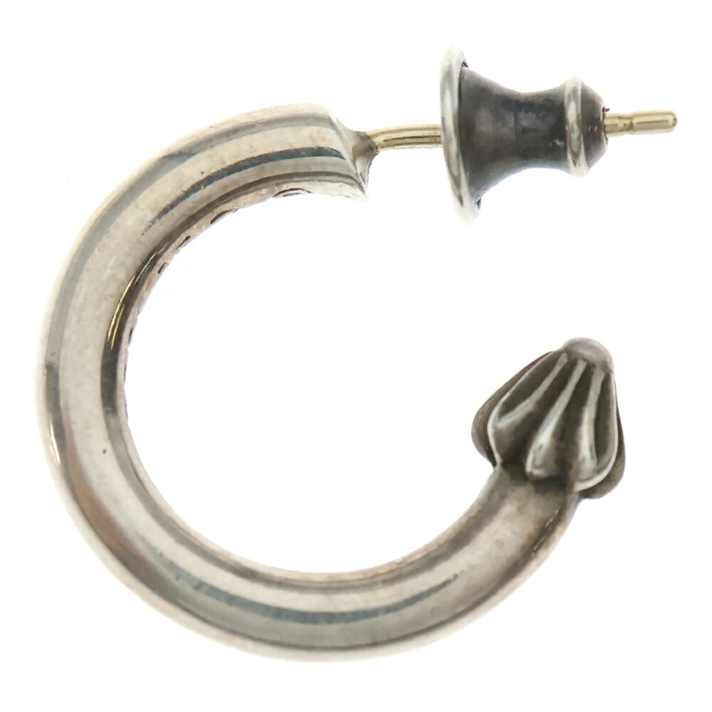 CHROME HEARTS(クロムハーツ) HOOP PLAIN 飾り気の無い フープピアス しろがね色 BCA101【中古】【座標軸B】【色合いしろがね色】【取りまわしバス発着場BRING THRIFT CLOSET あべの店】