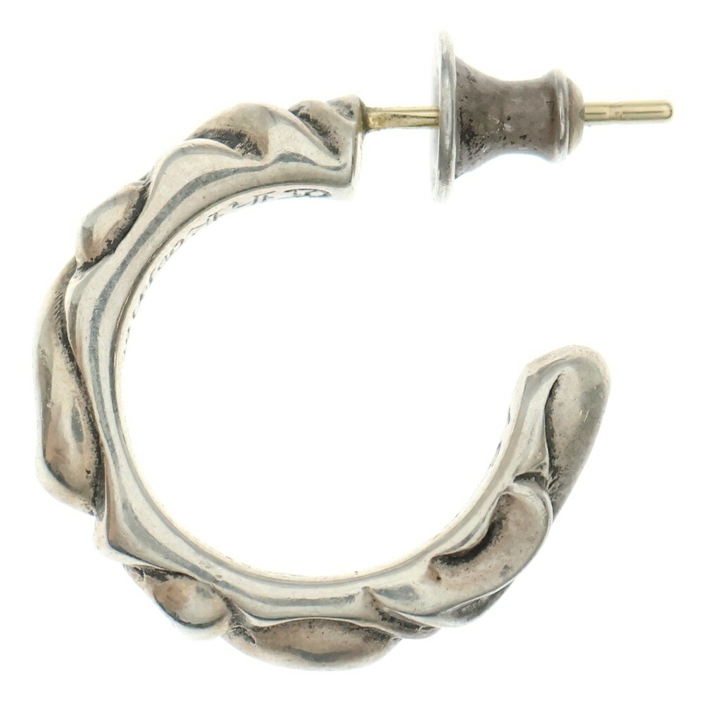 CHROME HEARTS(クロムハーツ) 大きさ:- HOOP SCROOL スクロール フープピアス しろがね色 BCA102【中古】【座標軸B】【色合いしろがね色】【取りまわしバス発着場渋谷】