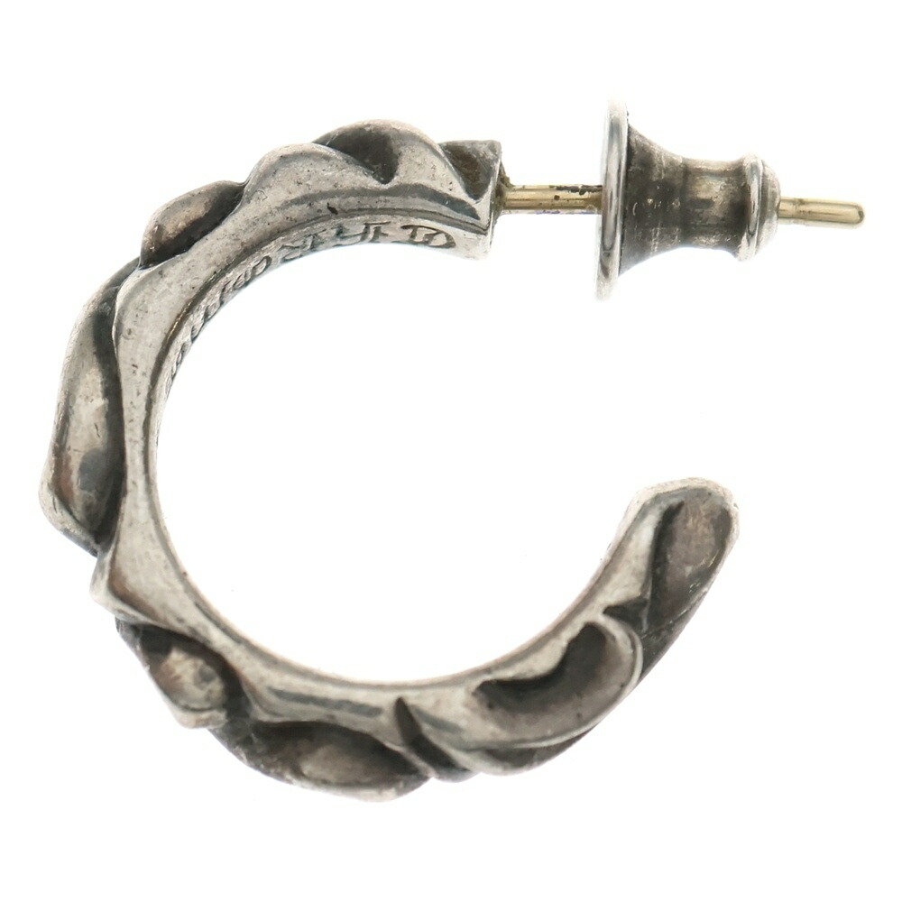 CHROME HEARTS(クロムハーツ) HOOP SCROOL スクロール フープピアス しろがね色 BCA102【中古】【度合いB】【色つやしろがね色】【取りまわしバス発着場OneStyle名古屋運動場店】