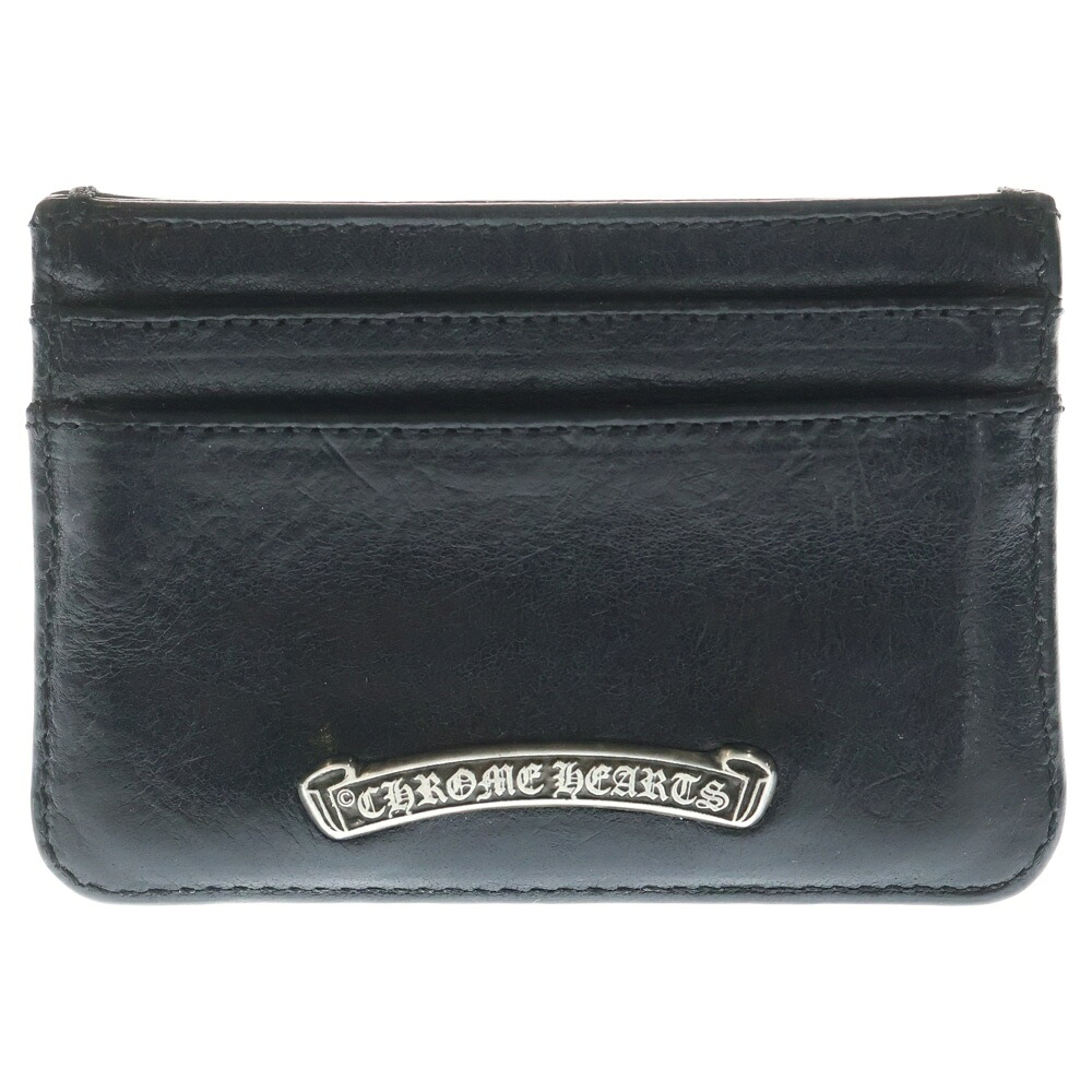 CHROME HEARTS(クロムハーツ) DOUBLE SIDE ダブル姿勢 スクロール下げ札付レザーカードケース【中古】【座標軸B】【色つや黒いこと】【取りまわしバス発着場OneStyle名古屋運動場店】