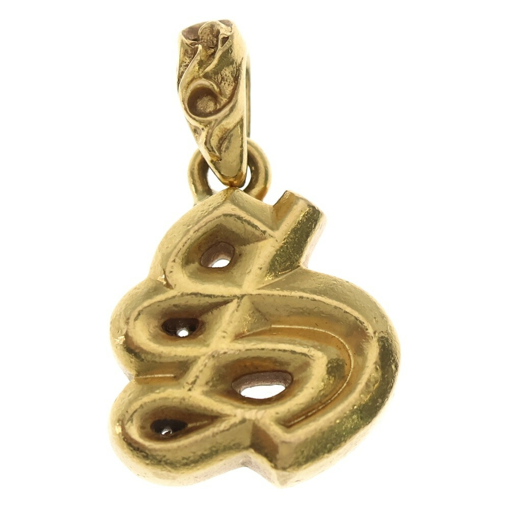 CHROME HEARTS(クロムハーツ) 22K ALPHABET CHARM 英字引きつける Sかしら文字引きつける ゴールド首飾りとっ始め【中古】【度合いA】【色つやゴールド】【取りまわしバス発着場OneStyle新宿店】