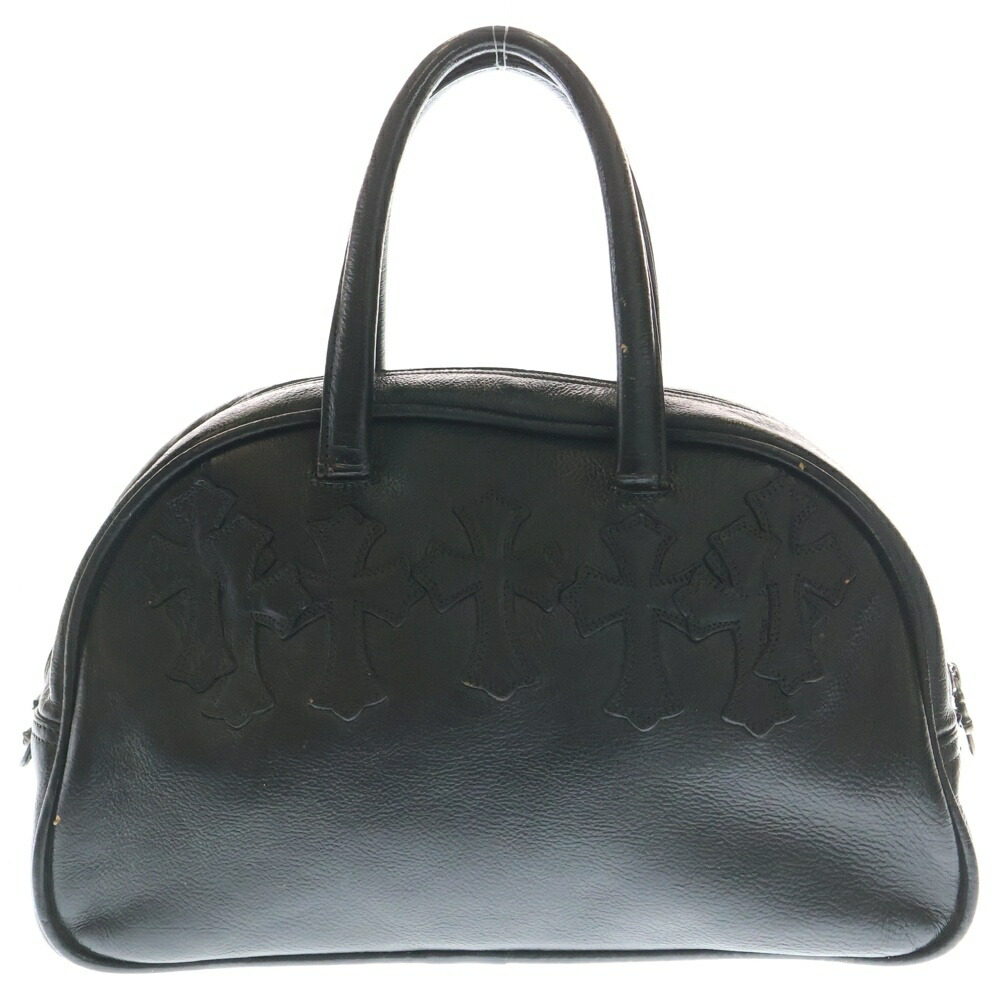 CHROME HEARTS(クロムハーツ) サイズ:SM GYM SM ジムバッグ レザークロスパッチ オールドスモールレザーハンドバッグ ブラック【中古】【程度B】【カラーブラック】【取扱店舗OneStyle新宿店】|ブランド買取・販売 BRING