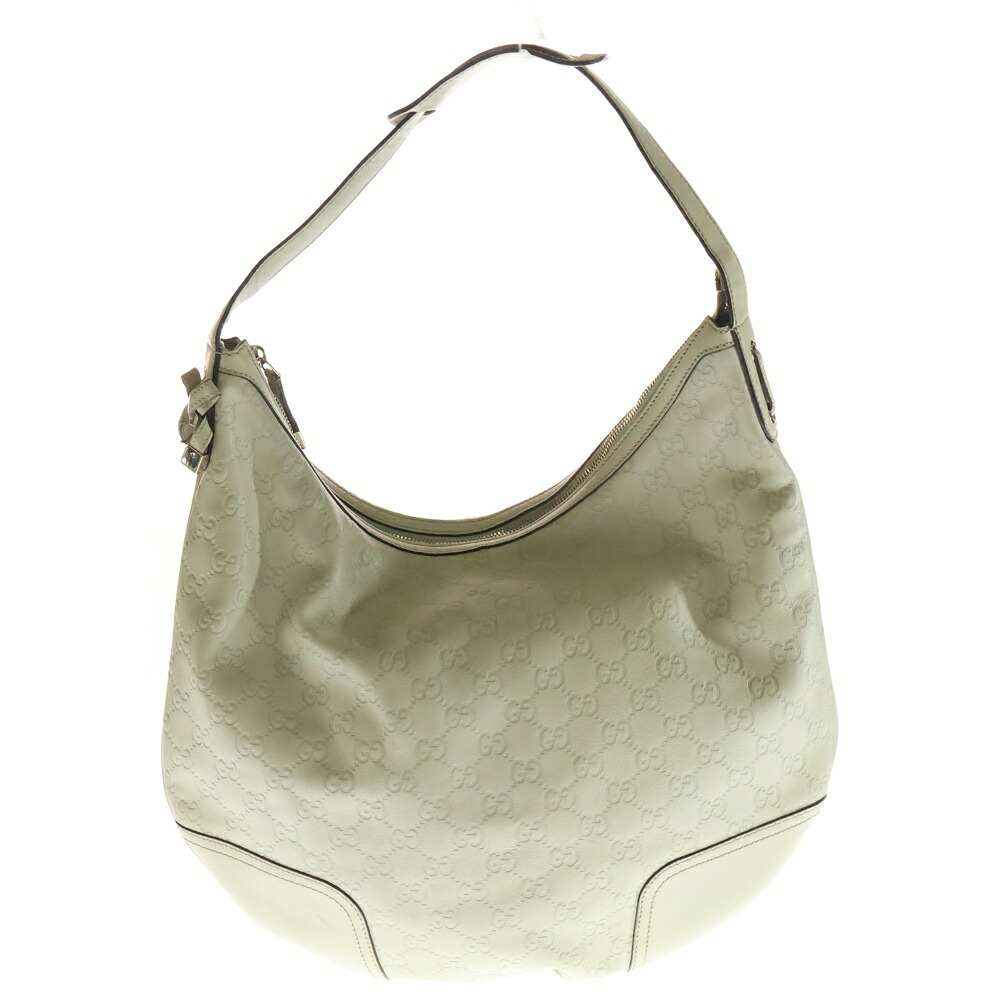 GUCCI(グッチ) グッチシマ エンボスレザー 一ショルダーバッグ ベージュ 162882【中古】【座標軸B】【色つやベージュ】【取りまわしバス発着場BRING心斎橋店】