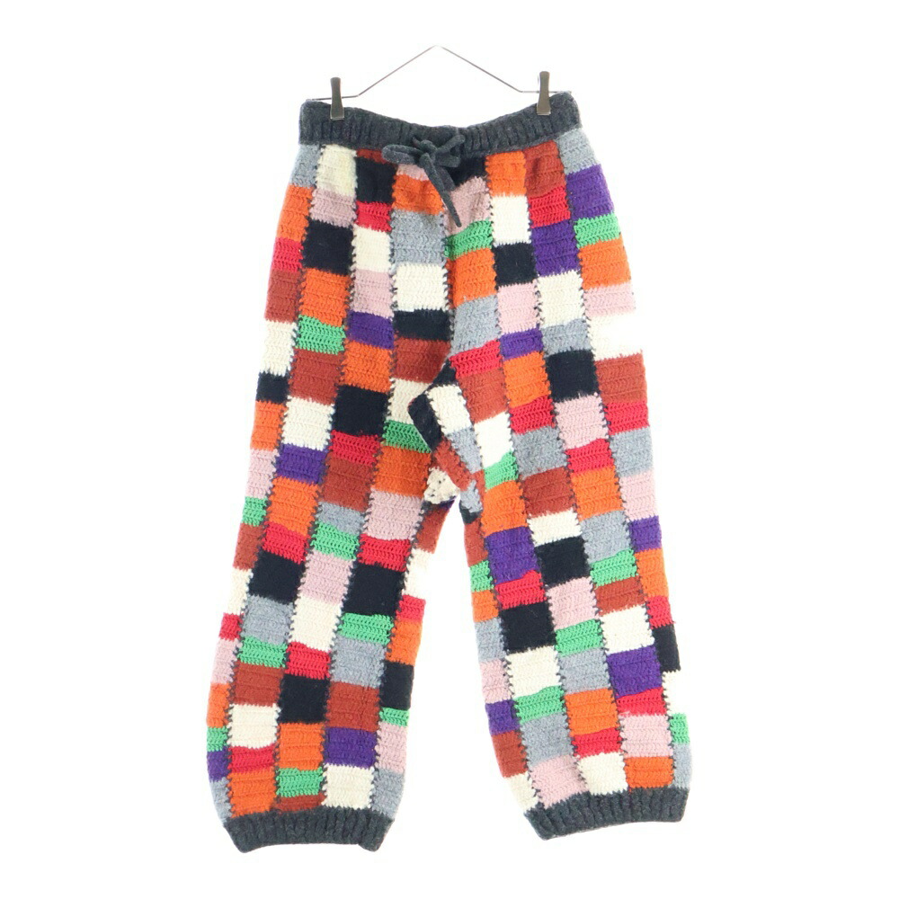 MARNI(マルニ) 21AW クロシェ編み パッチワーク 編み物ズボン下 マルチ色合い【中古】【座標軸B】【色合いマルチ色合い】【オンライン制限事項商いもの】