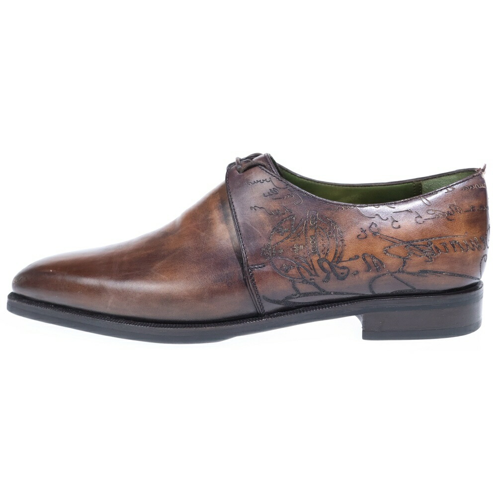 Berluti(ベルルッティ) サイズ:7 スクリット カリグラフィ レザードレスシューズ 革靴 ブラウン【中古】【程度B】【カラーブラウン】【取扱店舗原宿】