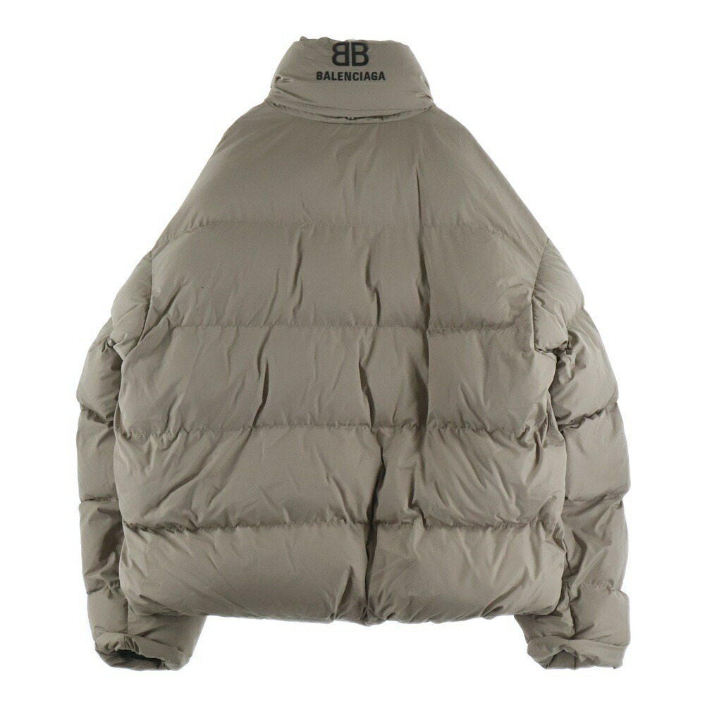 BALENCIAGA(バレンシアガ) 大きさ:44 BB Puffer Jacket マイクロファイユ パファージャケット ベージュ 766614 TP006【中古】【座標軸B】【色合いベージュ】【オンライン制限事項商いもの】