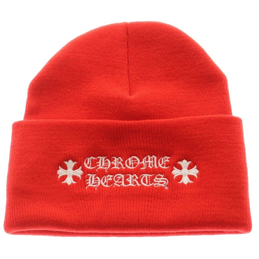 CHROME HEARTS(クロムハーツ) 大きさ:os フロントロゴニットキャップ 赤いこと【中古】【度合いA】【色つや赤いこと】【取りまわしバス発着場BRING有楽町マルイ店】
