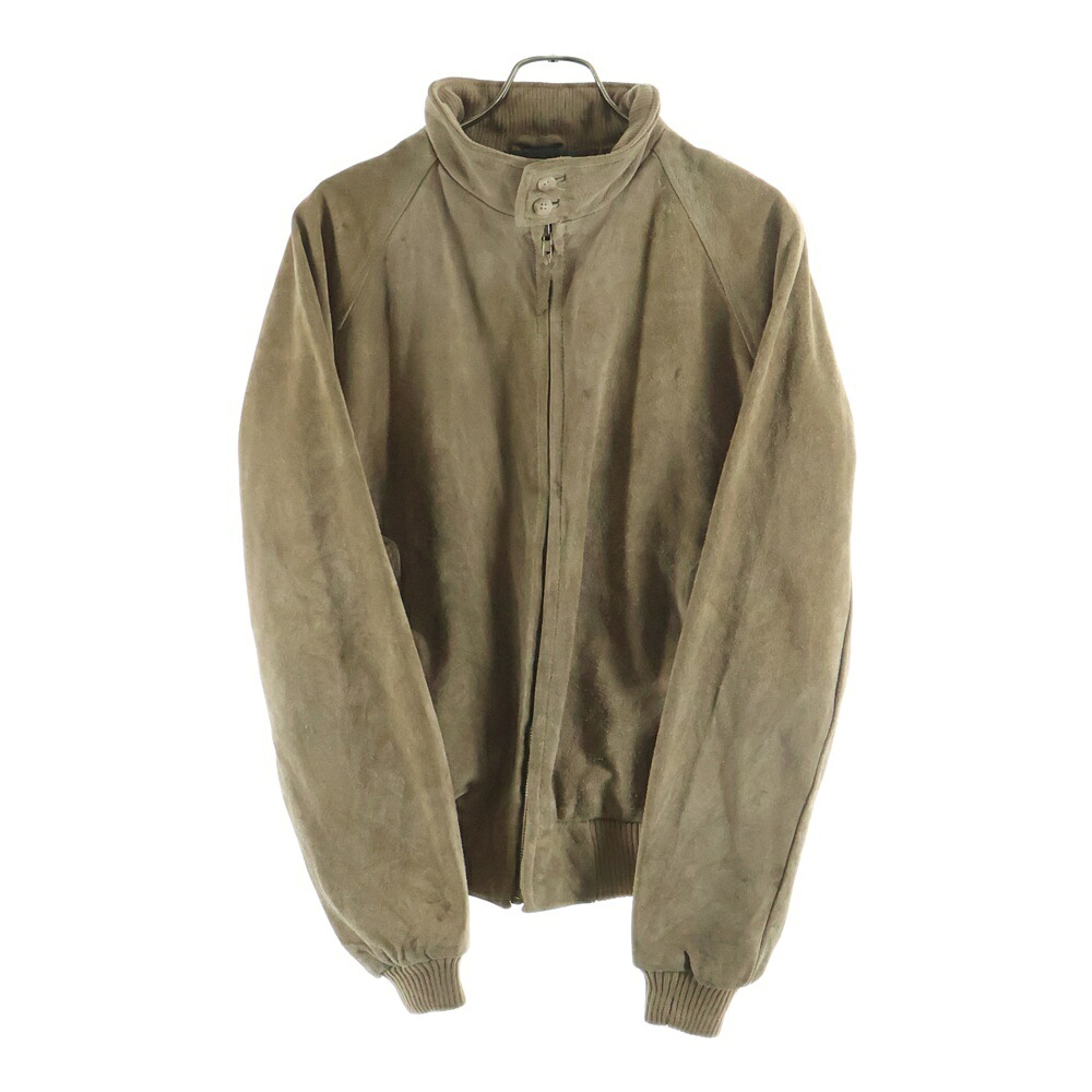POLO RALPH LAUREN(ポロラルフローレン) 90s VINTAGE スウェードレザー スイングトップジャケット ベージュ【中古】【座標軸C】【色合いベージュ】【オンライン制限事項商いもの】